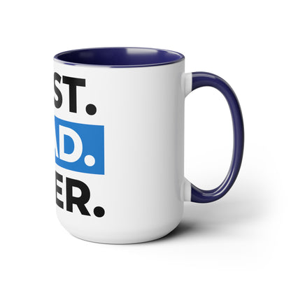 Two-Tone Coffee Mugs, 15oz