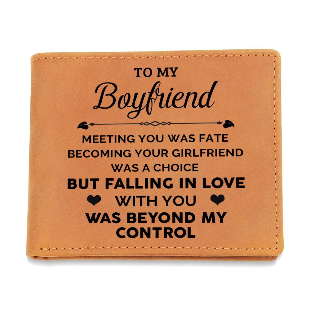 To My Amazing Boyfriend - Graphic Leather Wallet