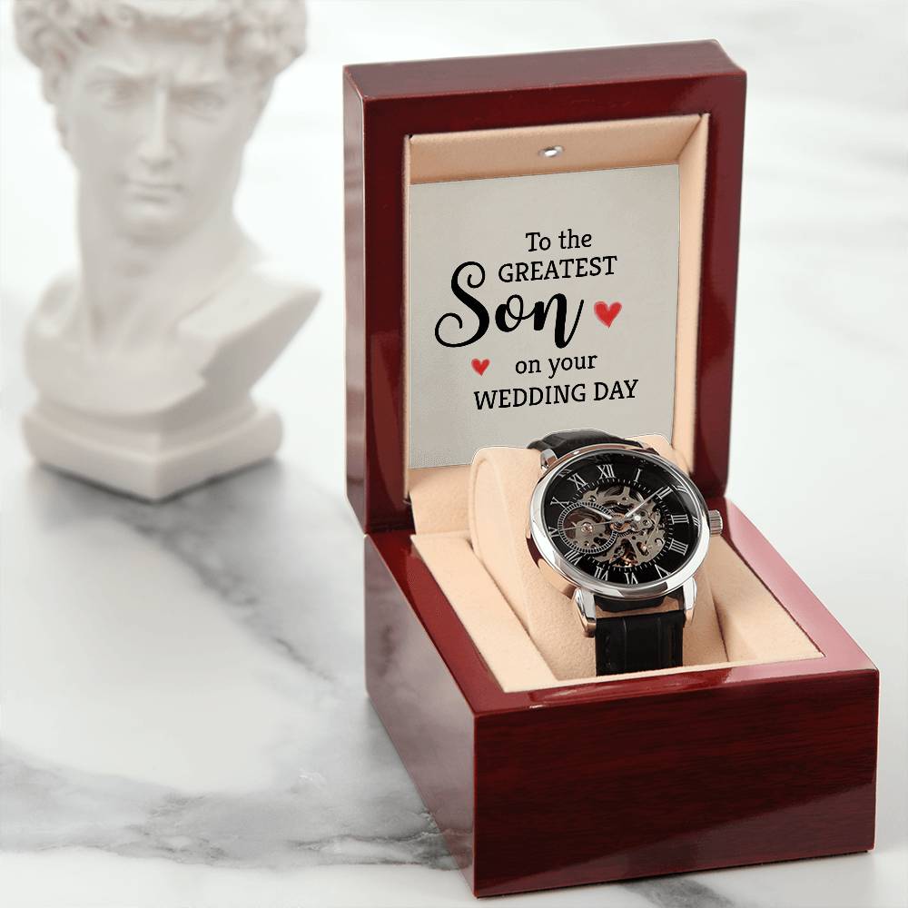 To The Greatest Son - Best Wedding Gift - Men's Openwork Watch