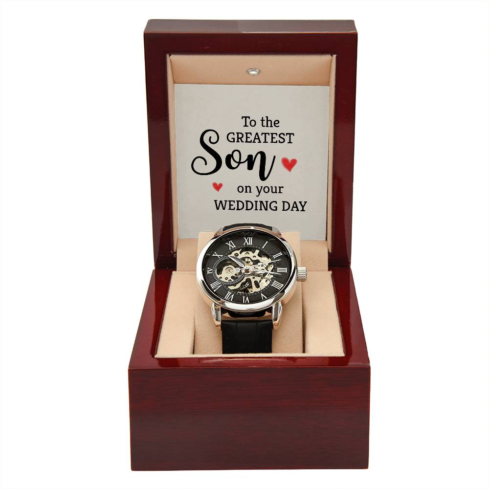 To The Greatest Son - Best Wedding Gift - Men's Openwork Watch