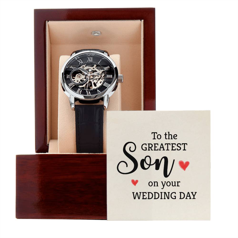 To The Greatest Son - Best Wedding Gift - Men's Openwork Watch