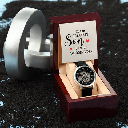 To The Greatest Son - Best Wedding Gift - Men's Openwork Watch