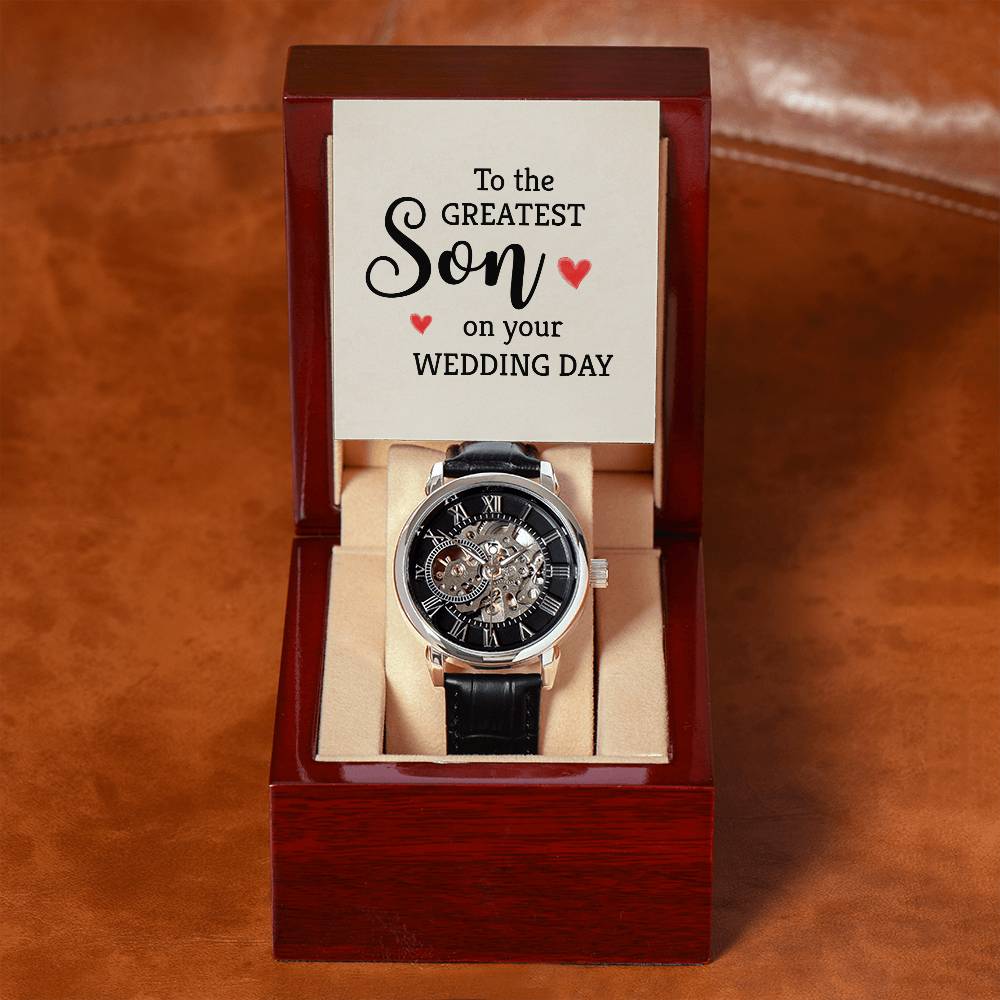 To The Greatest Son - Best Wedding Gift - Men's Openwork Watch