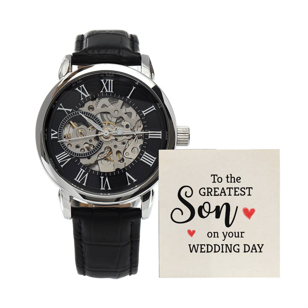 To The Greatest Son - Best Wedding Gift - Men's Openwork Watch