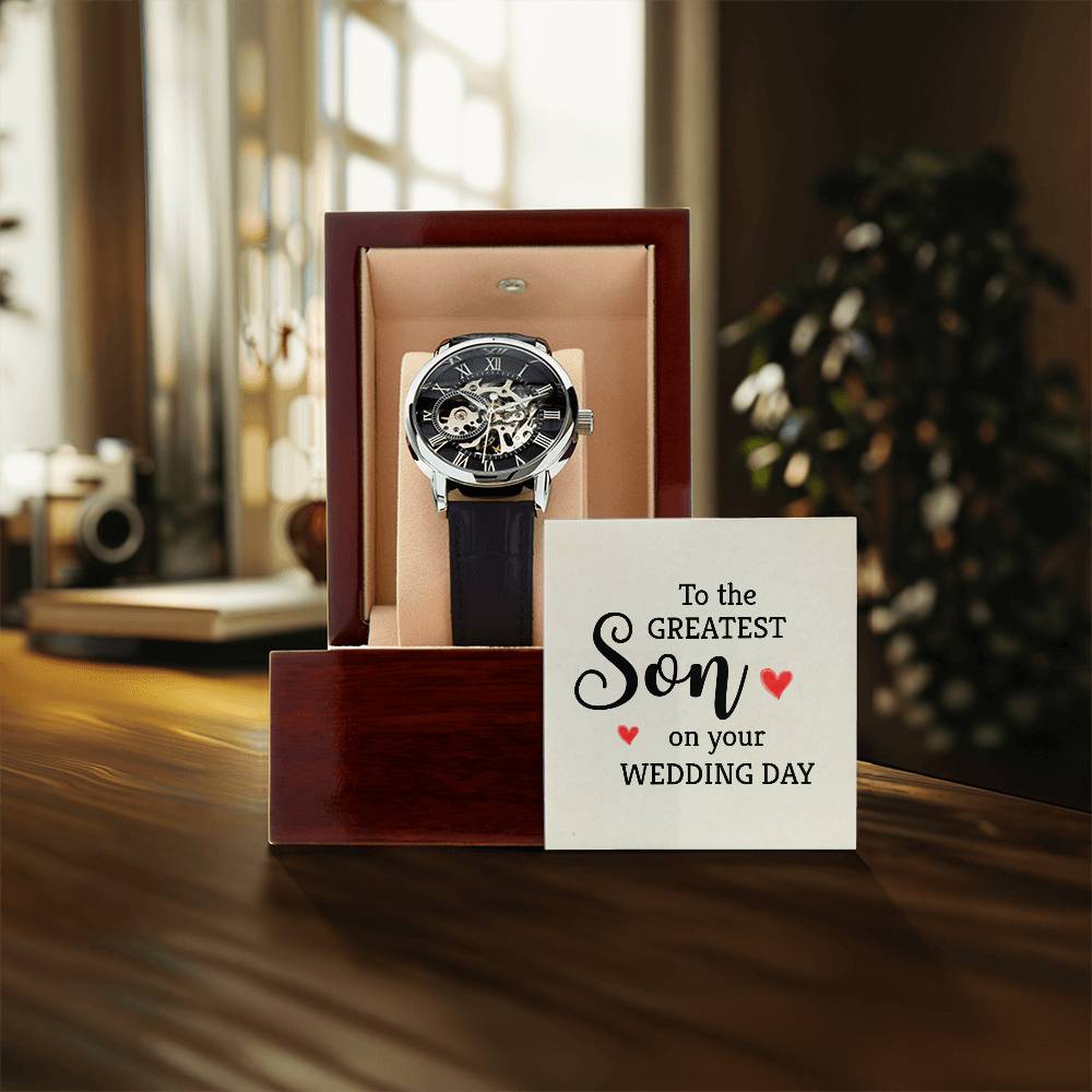 To The Greatest Son - Best Wedding Gift - Men's Openwork Watch