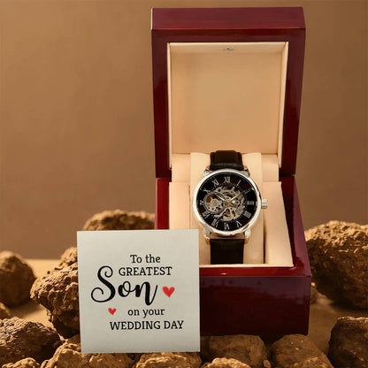 To The Greatest Son - Best Wedding Gift - Men's Openwork Watch