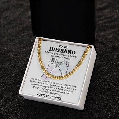 To My Husband - Cuban Link Chain