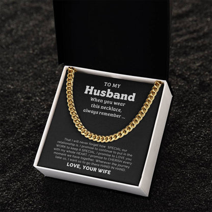 To My Husband - Cuban Link Chain