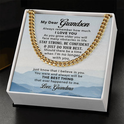 To My Grandson - Cuban Link Chain