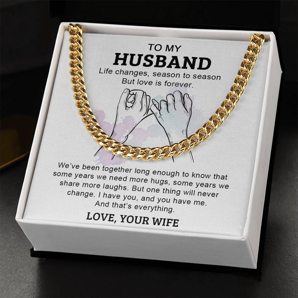 To My Husband - Cuban Link Chain