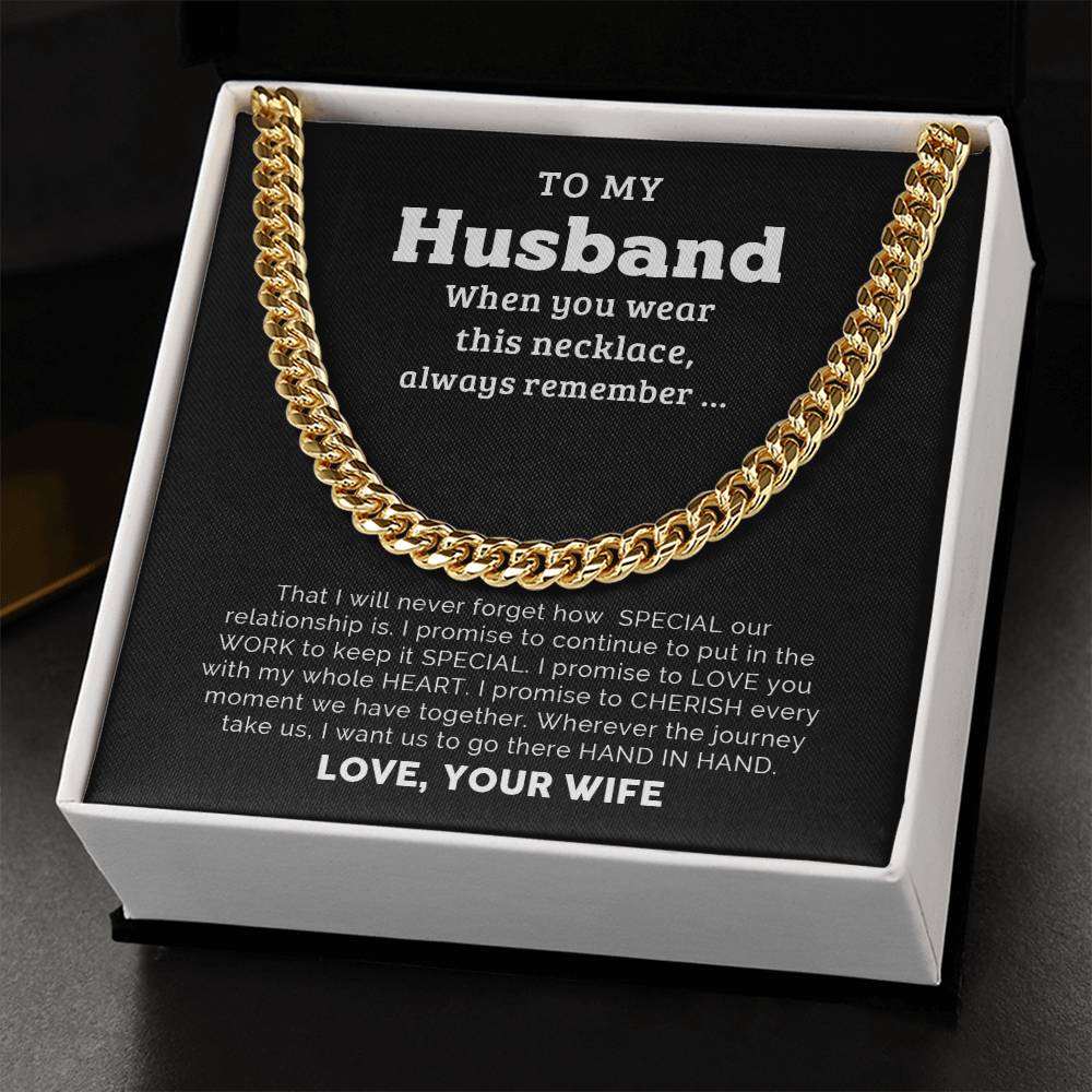 To My Husband - Cuban Link Chain