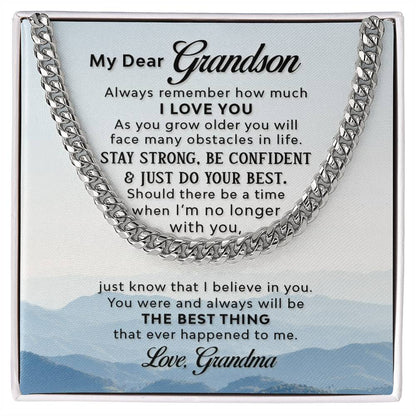 To My Grandson - Cuban Link Chain