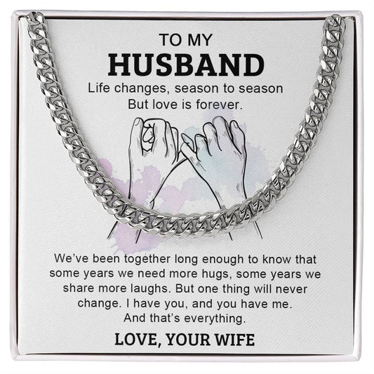 To My Husband - Cuban Link Chain