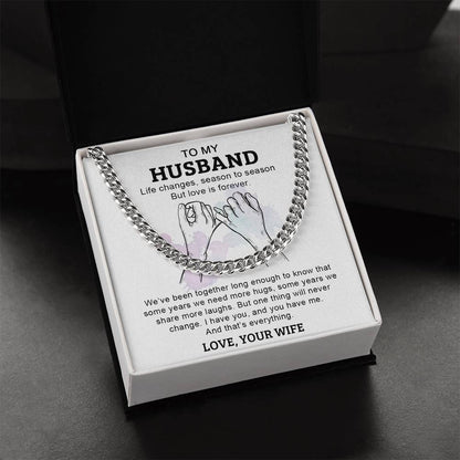 To My Husband - Cuban Link Chain