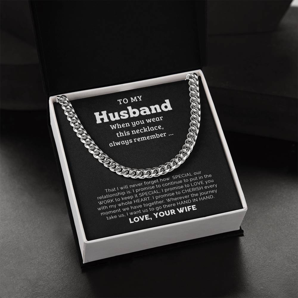 To My Husband - Cuban Link Chain