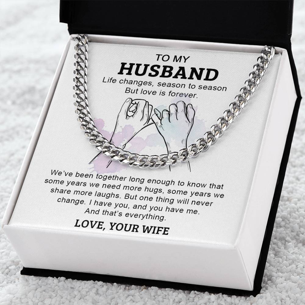 To My Husband - Cuban Link Chain