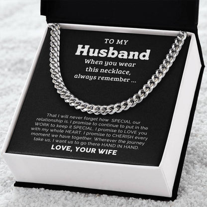 To My Husband - Cuban Link Chain