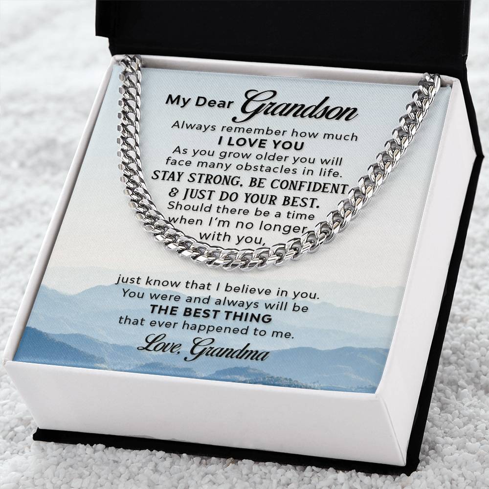 To My Grandson - Cuban Link Chain