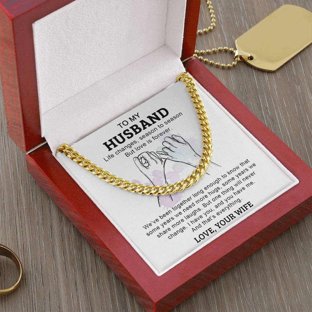 To My Husband - Cuban Link Chain