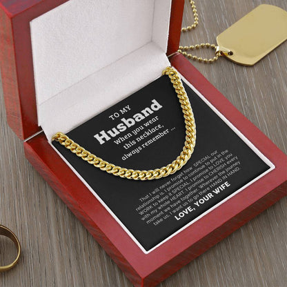 To My Husband - Cuban Link Chain