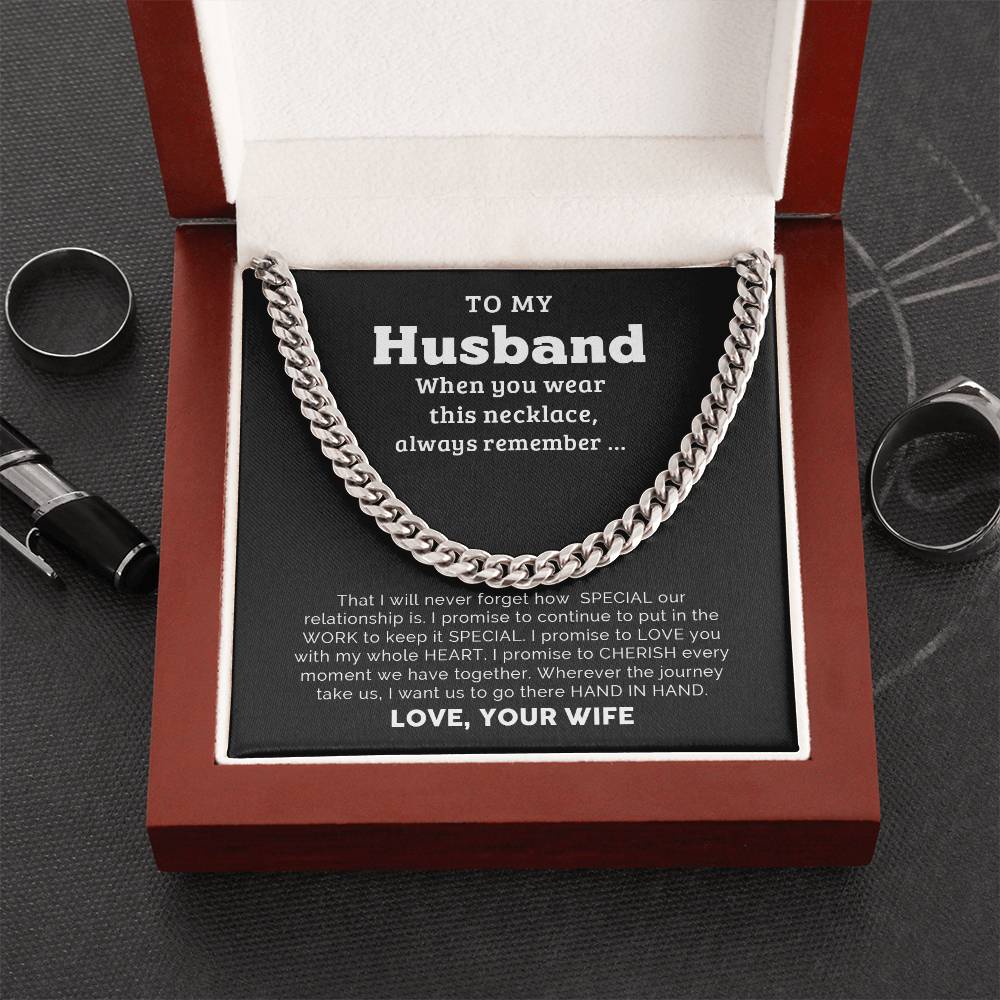 To My Husband - Cuban Link Chain