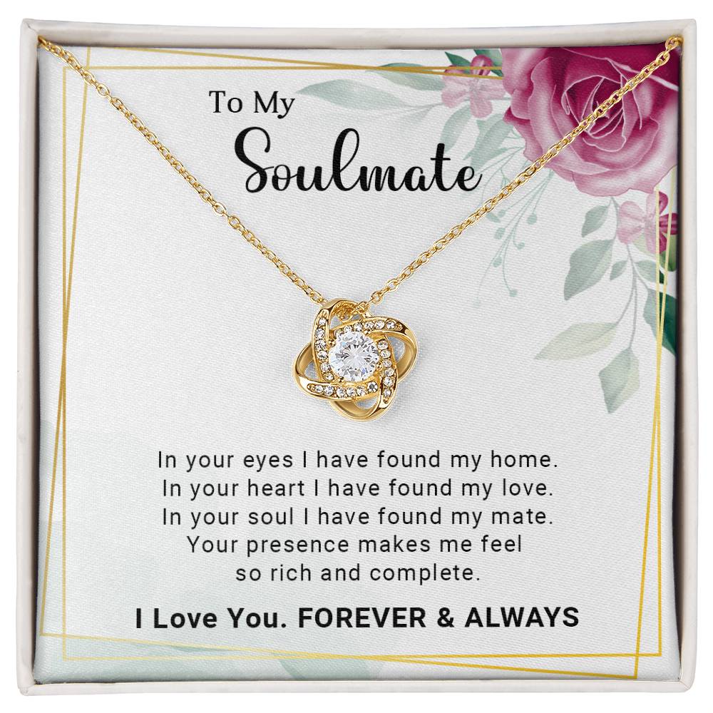 To My Soulmate - Love Knot Necklace