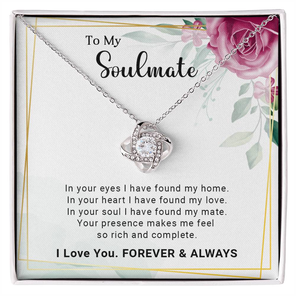 To My Soulmate - Love Knot Necklace