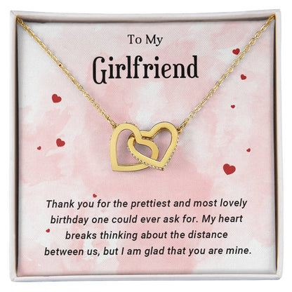 To My Girlfriend - Interlocking Hearts Necklace