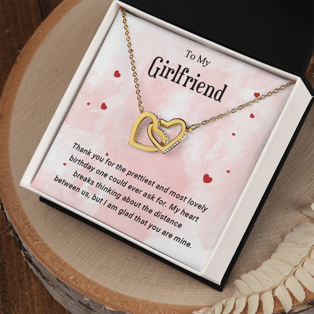 To My Girlfriend - Interlocking Hearts Necklace