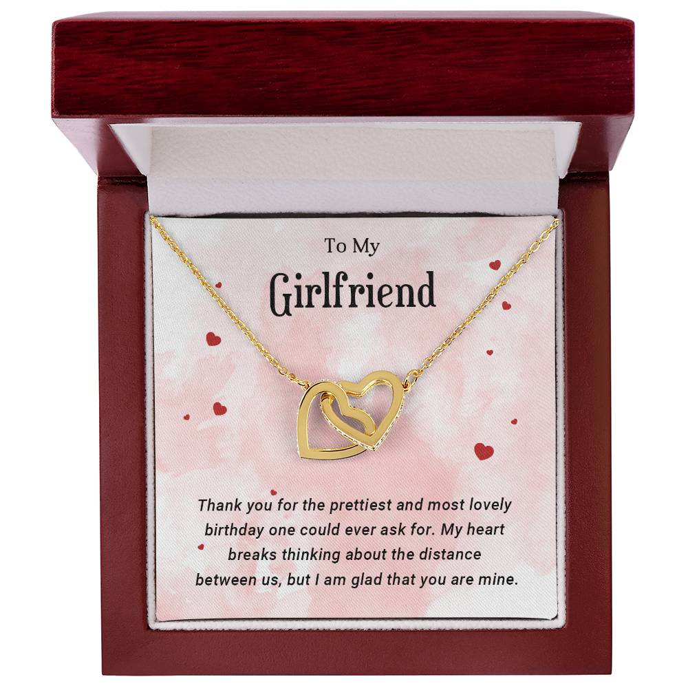 To My Girlfriend - Interlocking Hearts Necklace