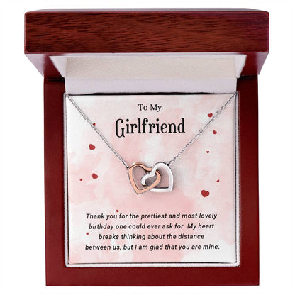 To My Girlfriend - Interlocking Hearts Necklace