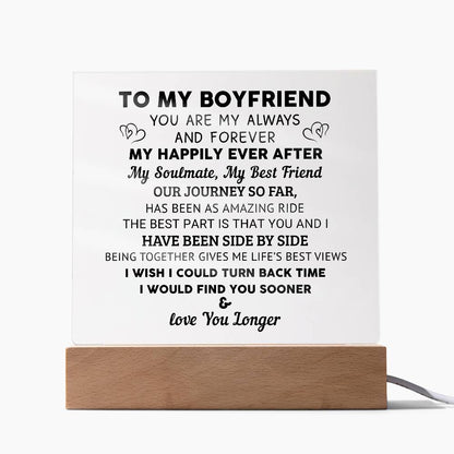 To My Boyfriend - Acrylic Square Plaque