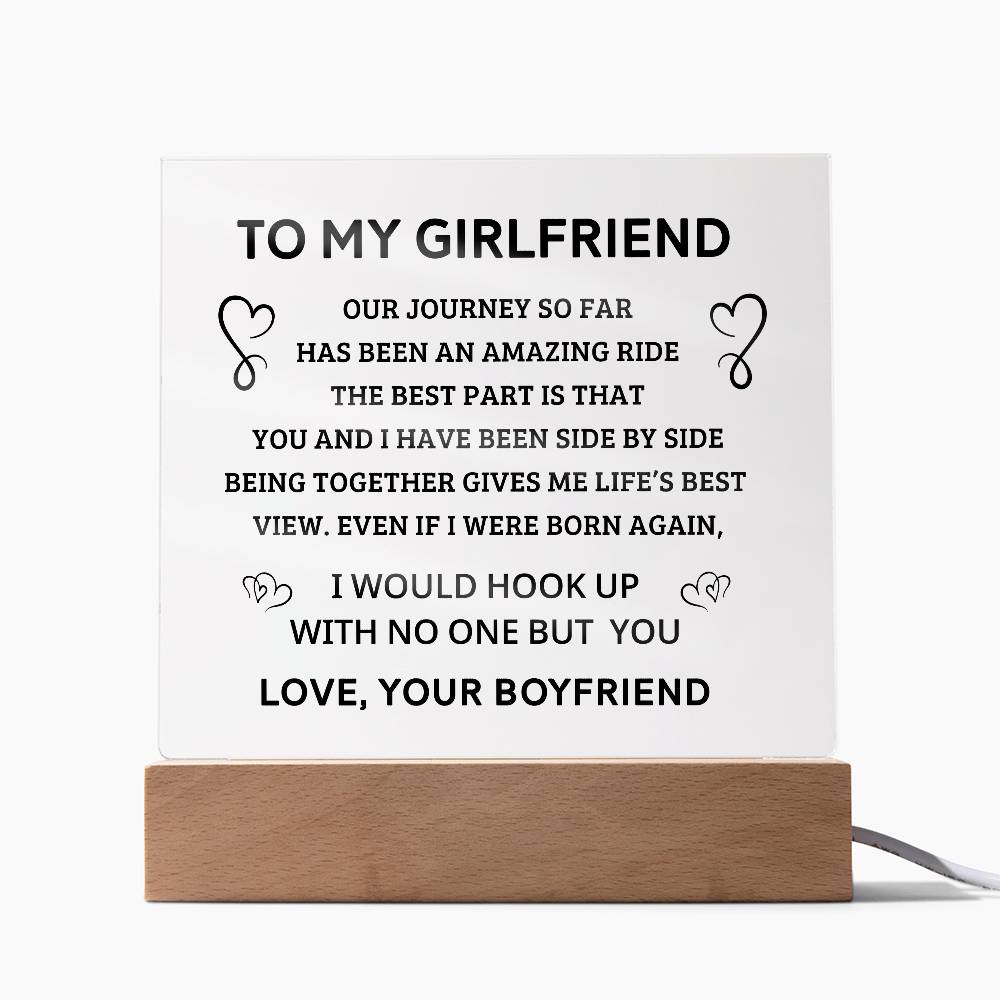 To My Girlfriend - Acrylic Square Plaque