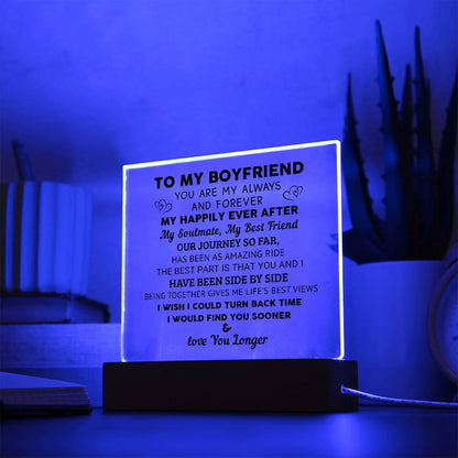 To My Boyfriend - Acrylic Square Plaque