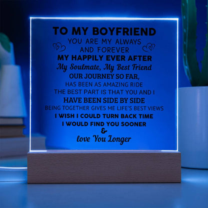 To My Boyfriend - Acrylic Square Plaque