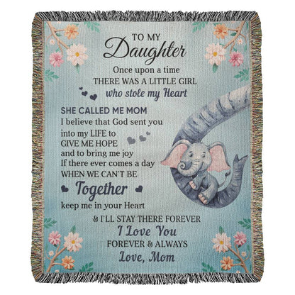 To My Daughter - Heirloom Artwork Woven Blanket