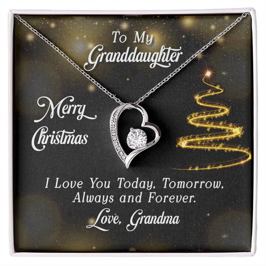 To My Granddaughter - Best Christmas Gift - Forever Love Necklace