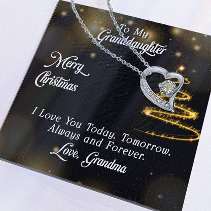 To My Granddaughter - Best Christmas Gift - Forever Love Necklace