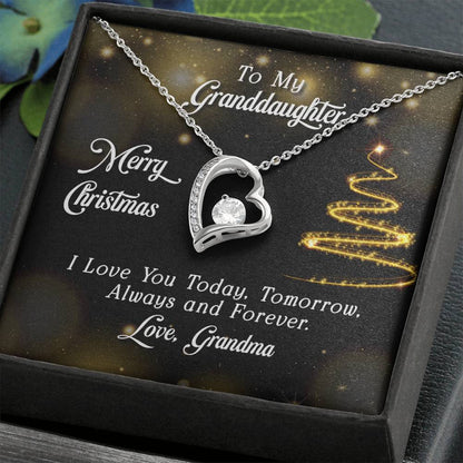 To My Granddaughter - Best Christmas Gift - Forever Love Necklace