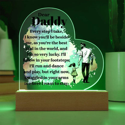 To My Daddy - Acrylic Heart Plaque