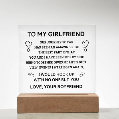 To My Girlfriend - Acrylic Square Plaque